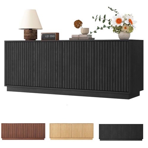 Fluted sideboard buffet - fluted,